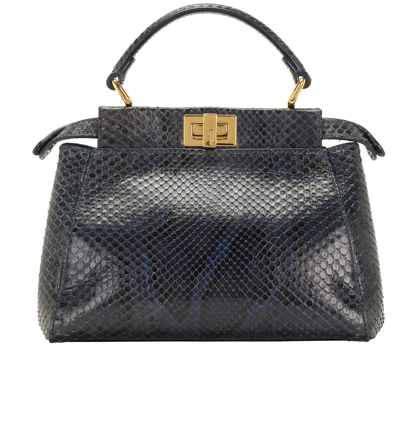Mini Peekaboo, &pound;1,600, Handbags, Blue, Python, Back view